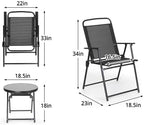 NAREA Folding Table & 2 Chairs Set