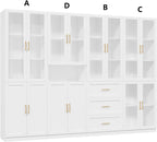 VALORIS Bookcase with Glass Doors