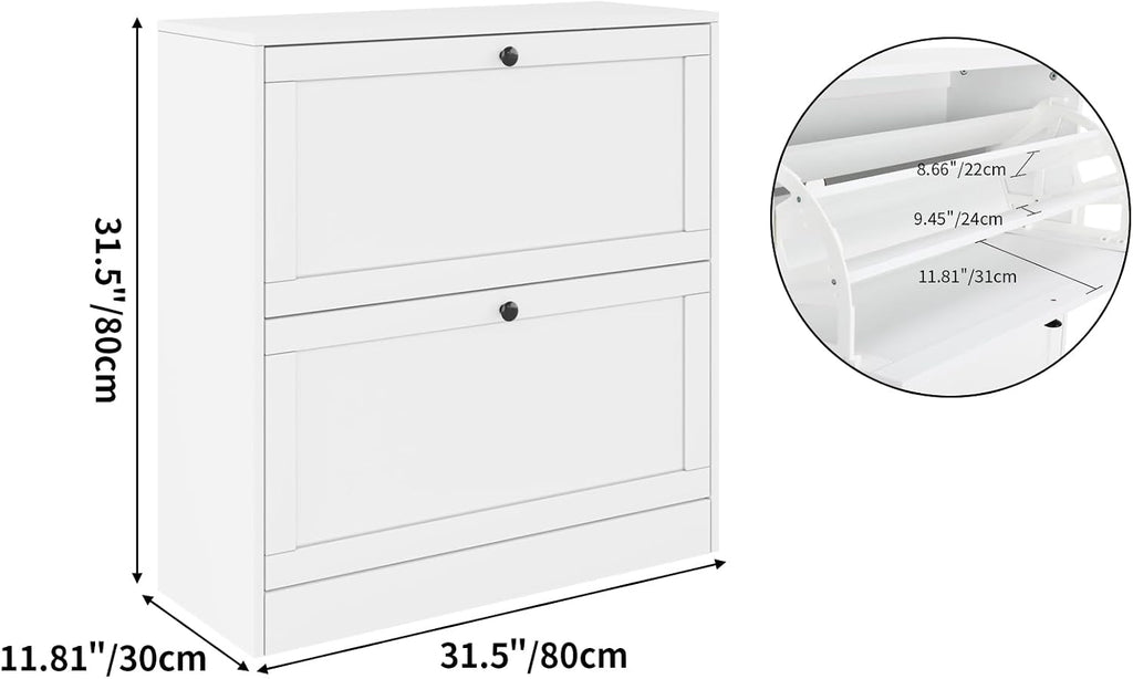 MELL Series Shoe Cabinet with 2 Compartments