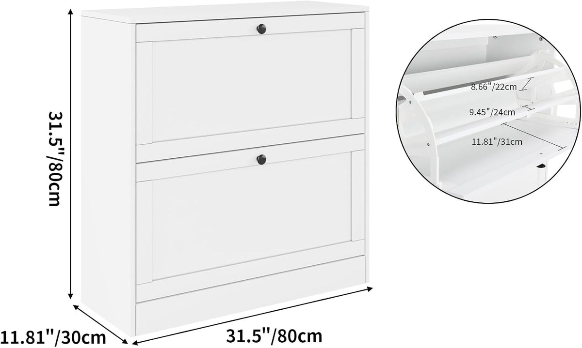 MELL Series Shoe Cabinet with 2 Compartments