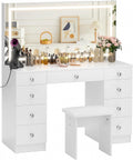 MONO 47.2" Vanity Desk with Lighted Mirror