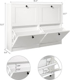 MELL Series 9.4"D Slim Shoe Cabinet with 4 Compartments