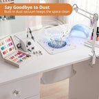 VOWNER Manicure Table Nail Tech Desk with Dust Collector
