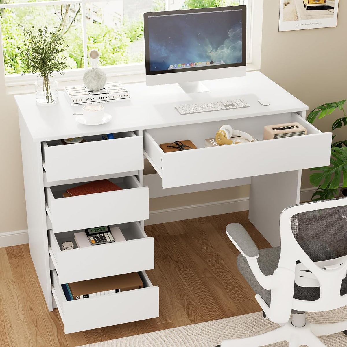 VOWNER Office Desk with Drawers