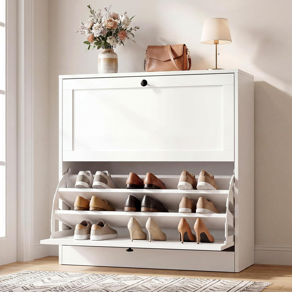 MELL Series Shoe Cabinet with 2 Compartments