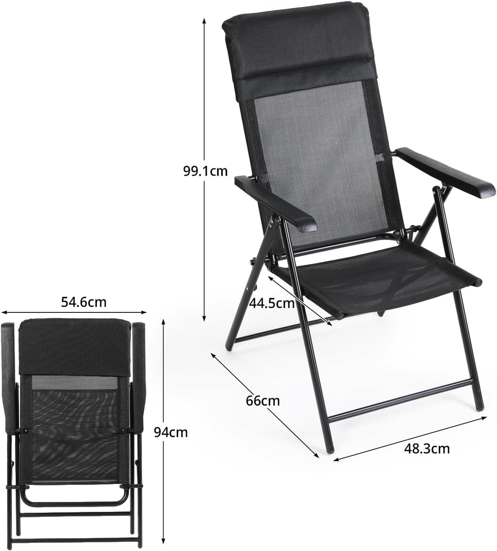 NAREA Set of 2 Folding Camping Chairs