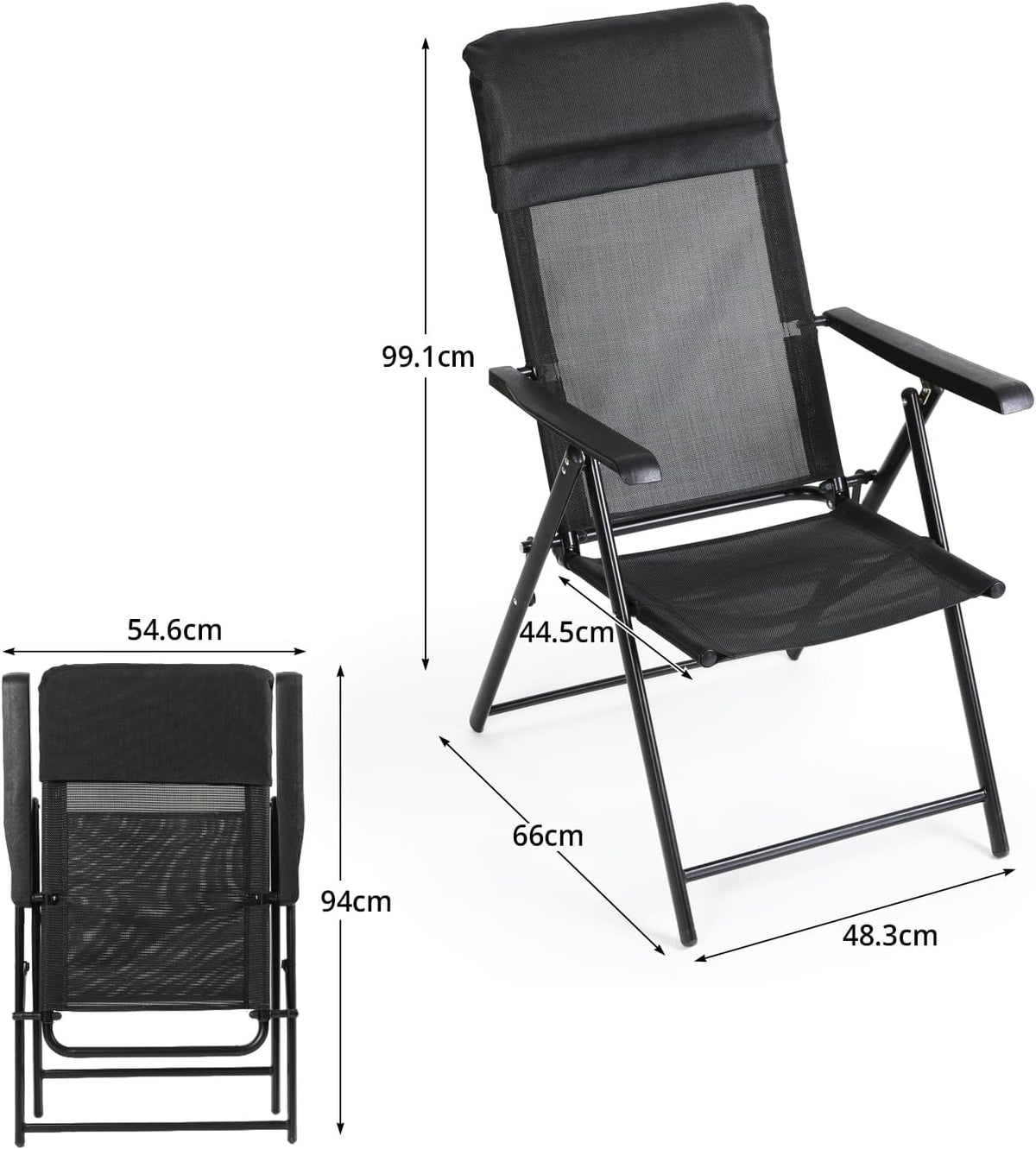 NAREA Set of 2 Folding Camping Chairs