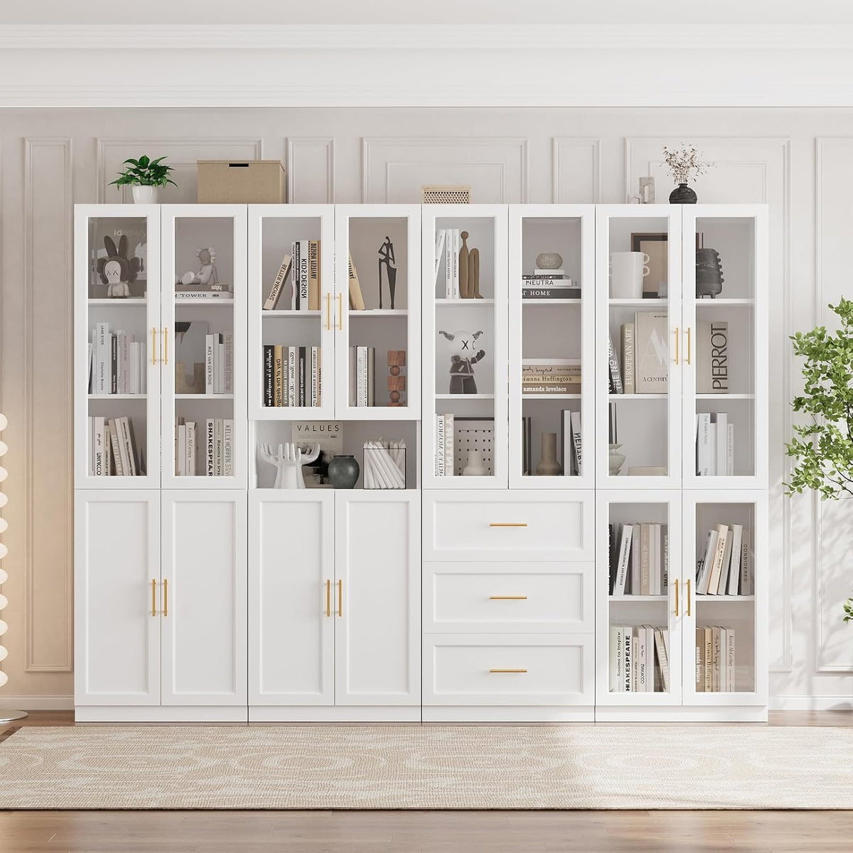 VALORIS Bookcase with Glass Doors