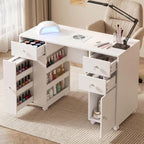 VOWNER Manicure Table Nail Tech Desk with Dust Collector