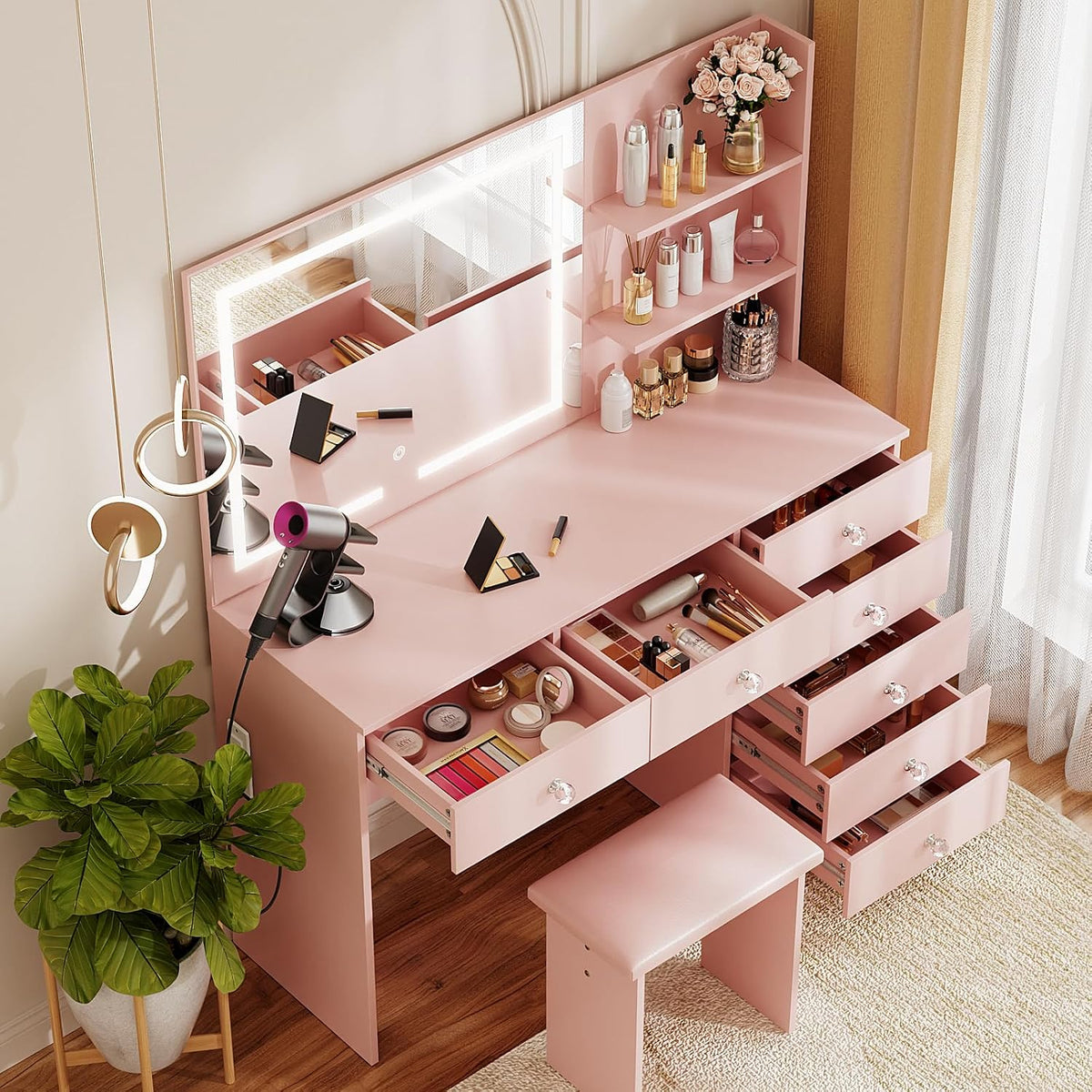 MONO 46.5" Lighted Vanity with Shelves