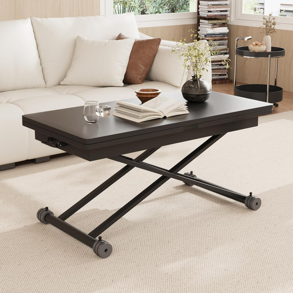 XINNO Height-Adjustable Extendable Folding Coffee Table