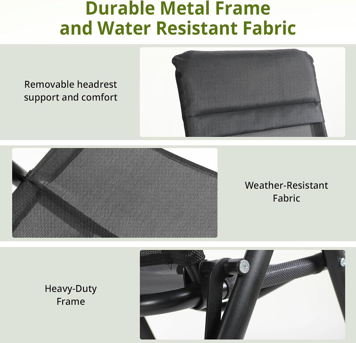 NAREA Set of 2 Folding Camping Chairs