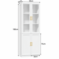 VALORIS Bookcase with Glass Doors