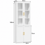 VALORIS Bookcase with Glass Doors