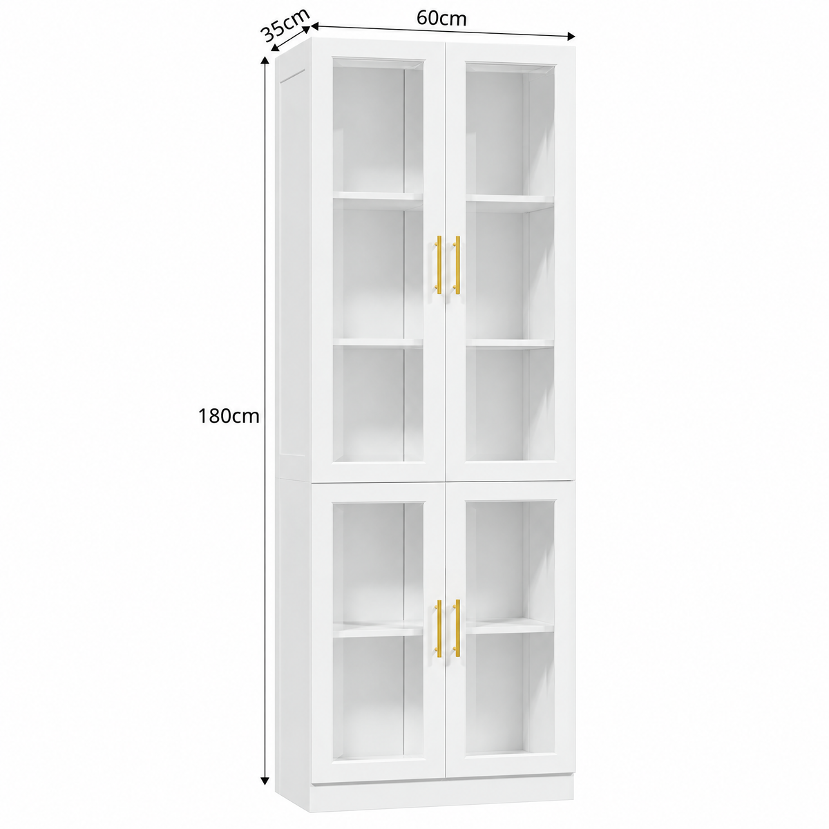 VALORIS Bookcase with Glass Doors