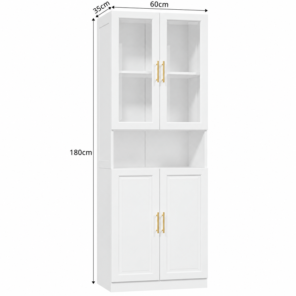 VALORIS Bookcase with Glass Doors