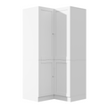 ELARA L-Shaped Armoire Corner Wardrobe Closet