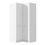 ELARA L-Shaped Armoire Corner Wardrobe Closet