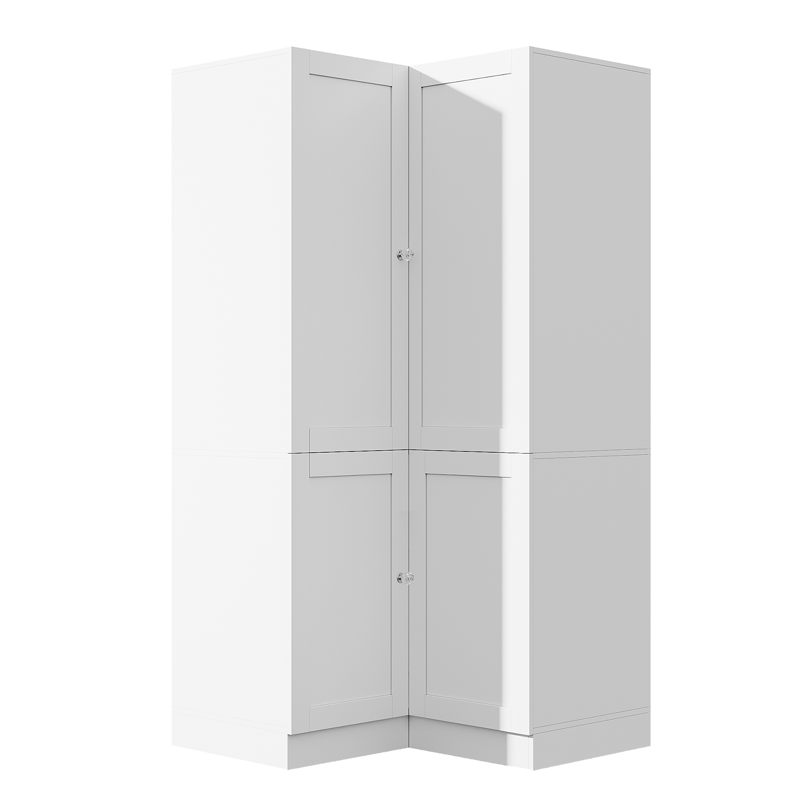 ELARA L-Shaped Armoire Corner Wardrobe Closet