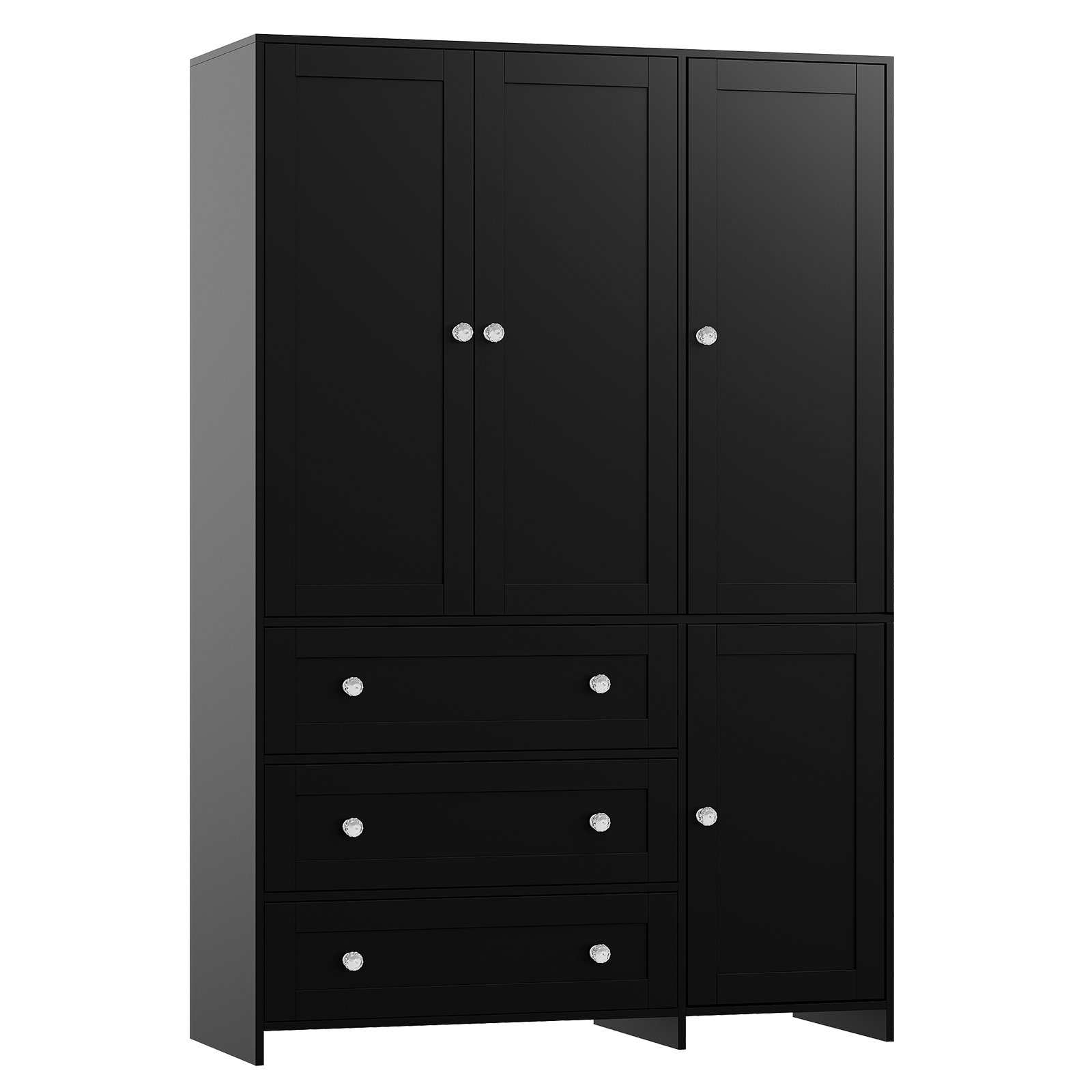 ELARA Mirrored Armoire Wardrobe 47.3" W x 18.9" D x 71" H