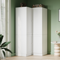 ELARA L-Shaped Armoire Corner Wardrobe Closet