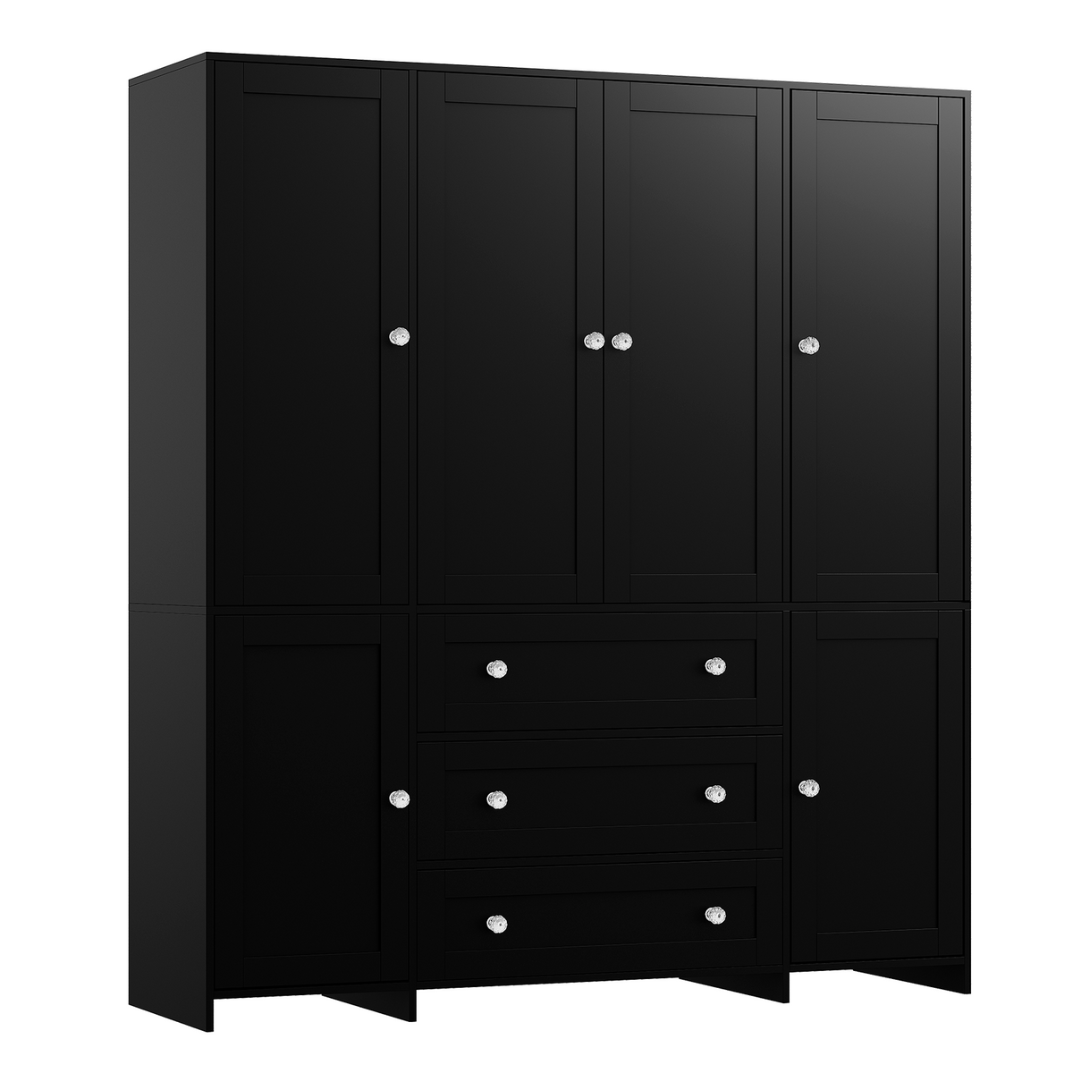 ELARA 63" W Mirrored Armoire Wardrobe