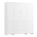 ELARA Mirrored Armoire Wardrobe 63" W x 18.9" D x 71" H