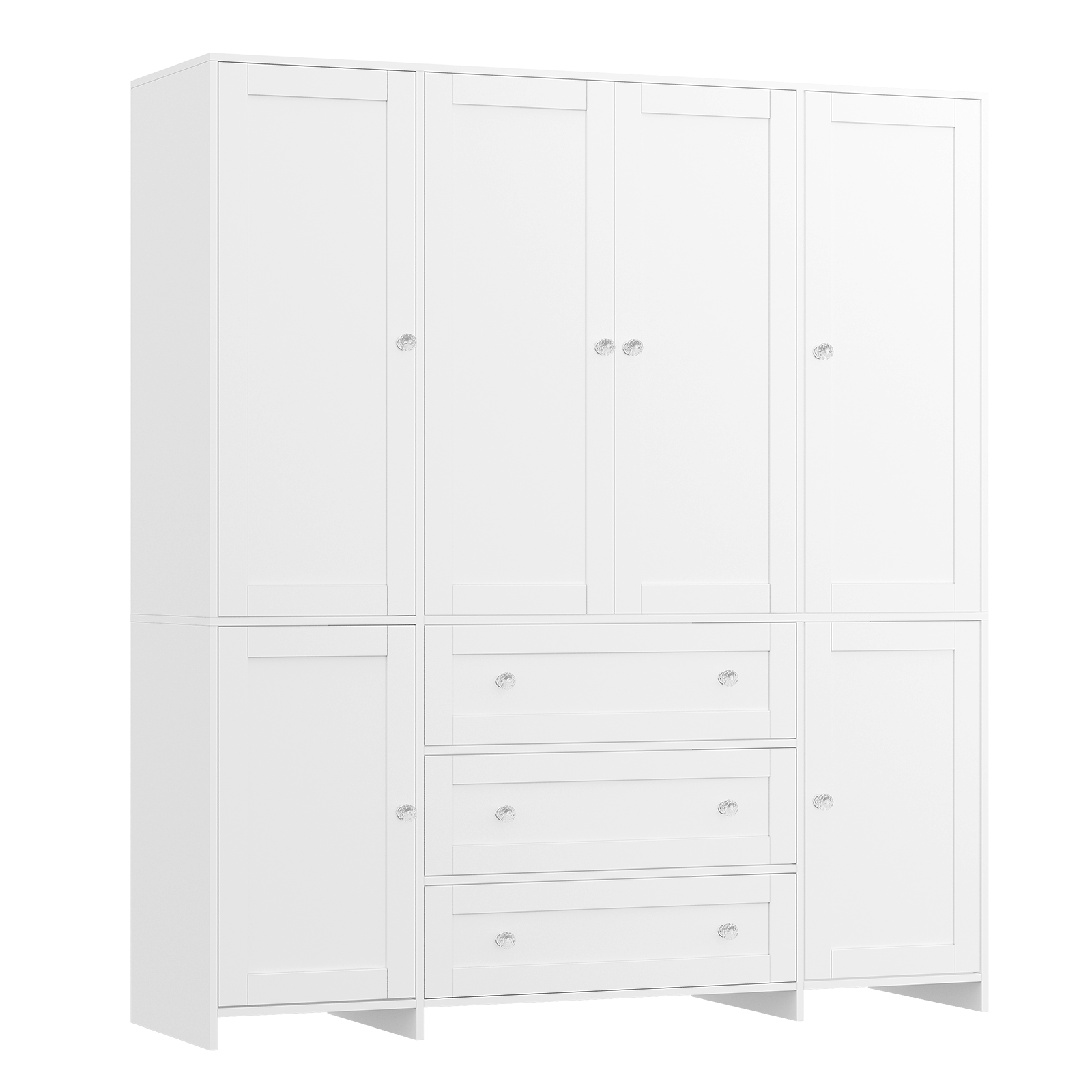 ELARA Mirrored Armoire Wardrobe 63" W x 18.9" D x 71" H