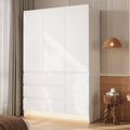KIRA 71" Handleless LED Wardrobe with Mirror 47.3" W x 18.9" D x 71" H