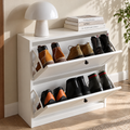 MELL Series 9.4"D Slim Shoe Cabinet with 2 Compartments