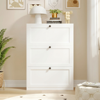 MELL Series 9.4"D Slim Shoe Cabinet with 3 Compartments