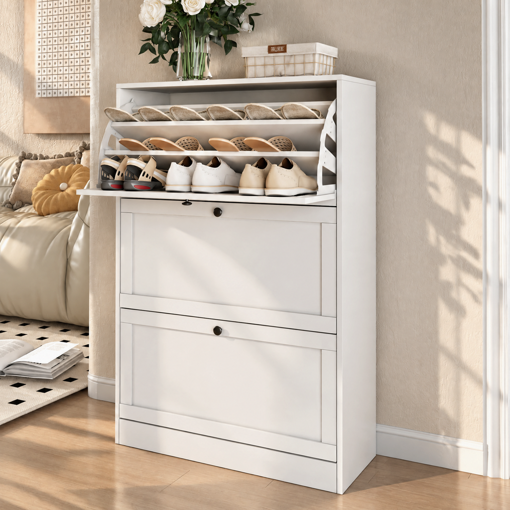 MELL Series Shoe Cabinet with 3 Compartments