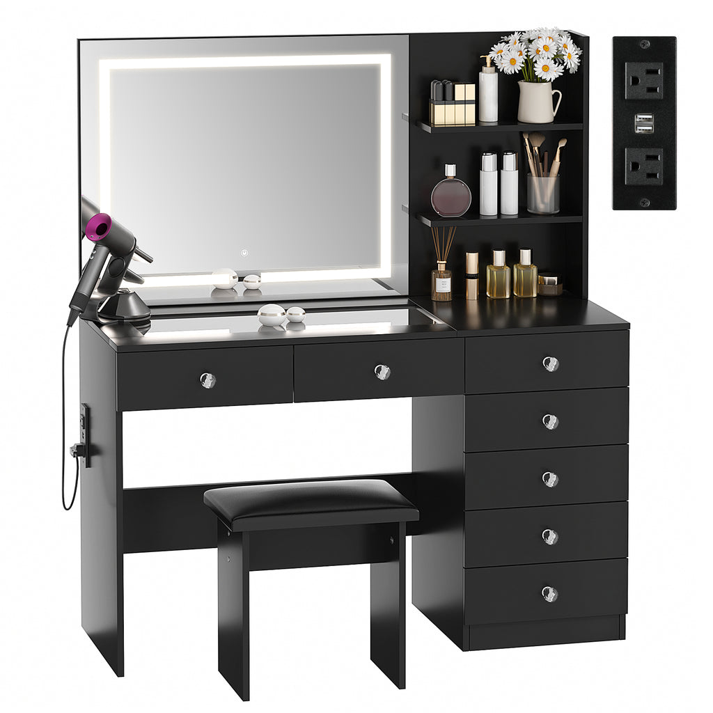 MONO 46.5" Lighted Vanity with Shelves