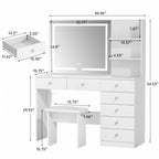 MONO 46.5" Lighted Vanity with Shelves