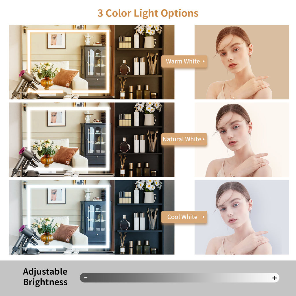 MONO 46.5" Lighted Vanity with Shelves