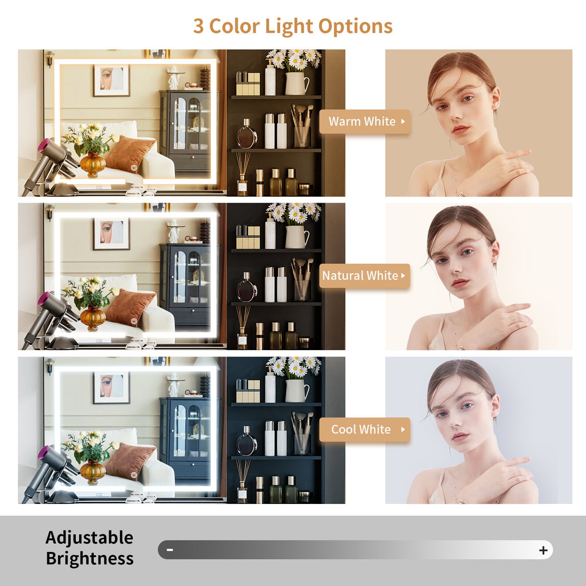 MONO 46.5" Lighted Vanity with Shelves