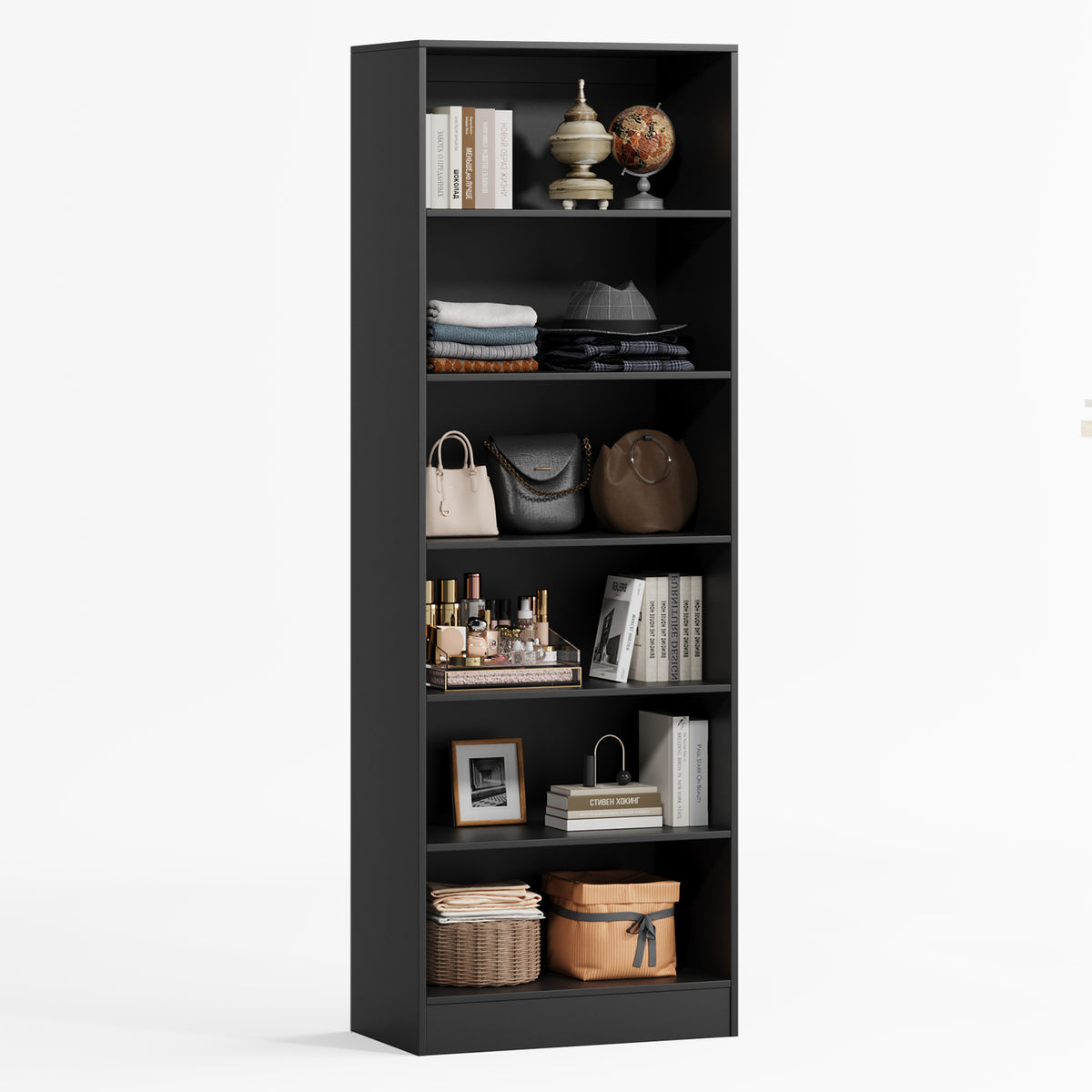 NORRI Freestanding Walk-in Open Wardrobe Closet System Black