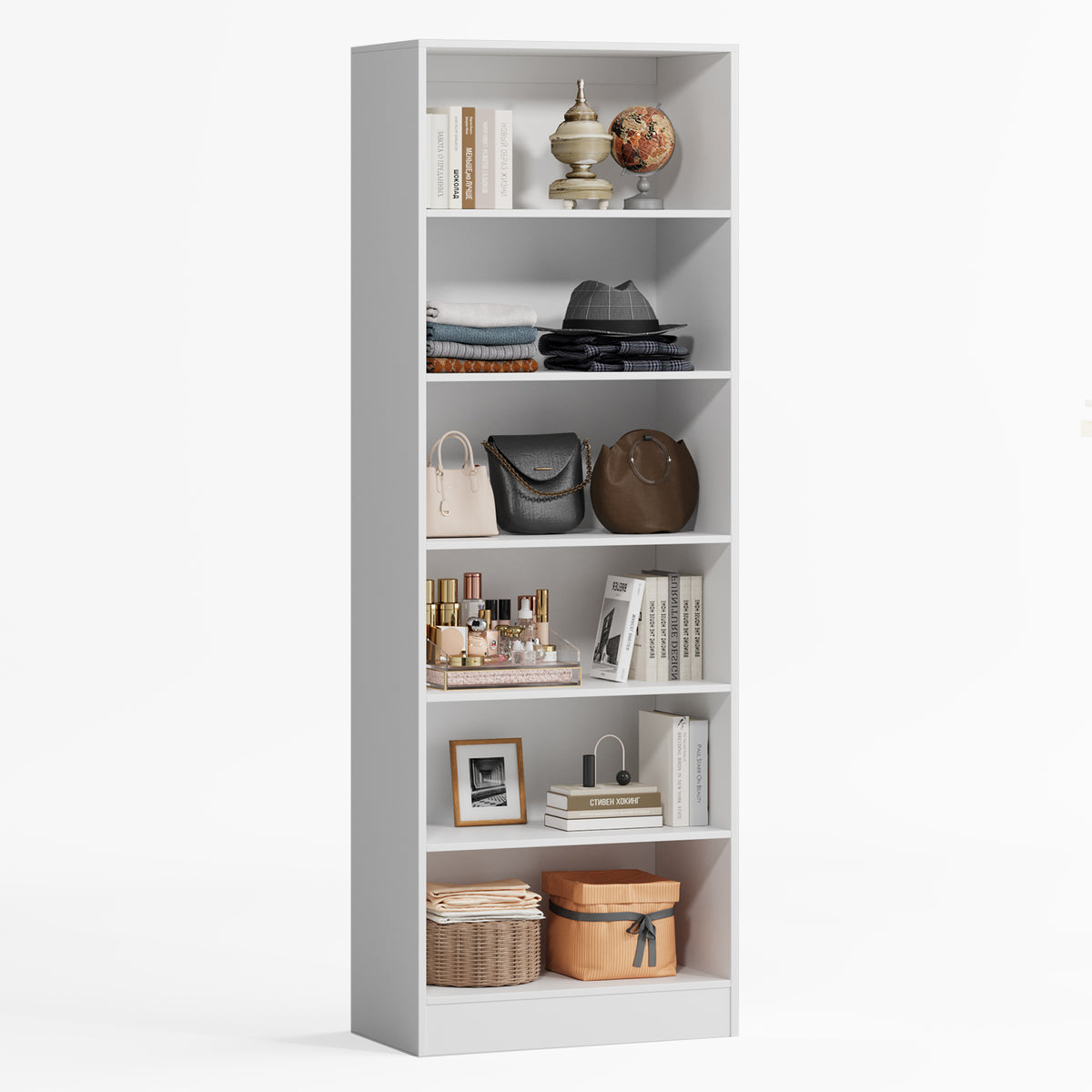 NORRI Freestanding Walk-in Open Wardrobe Closet System White