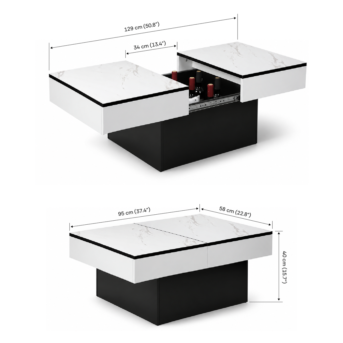 SLIDOR Sliding Storage Coffee Table