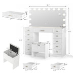 AUVY Lighted Vanity with Magnifying Mirror & Bluetooth Speaker