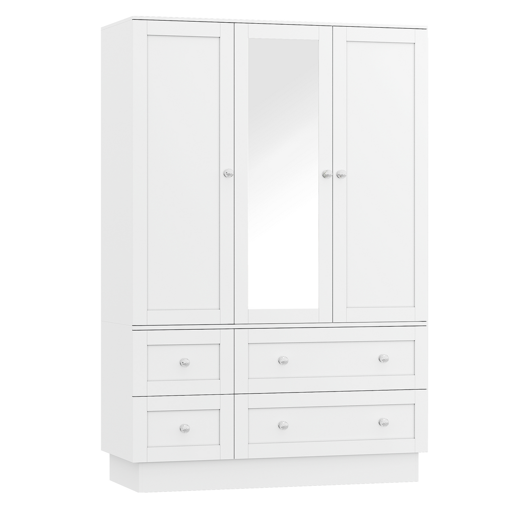 MONROE 71" Mirrored Wardrobe with LED Lights 47.3" W x 18.9" D x 71" H