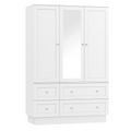 MONROE 71" Mirrored Wardrobe with LED Lights 47.3" W x 18.9" D x 71" H