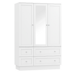 MONROE 71" Mirrored Wardrobe with LED Lights 47.3" W x 18.9" D x 71" H
