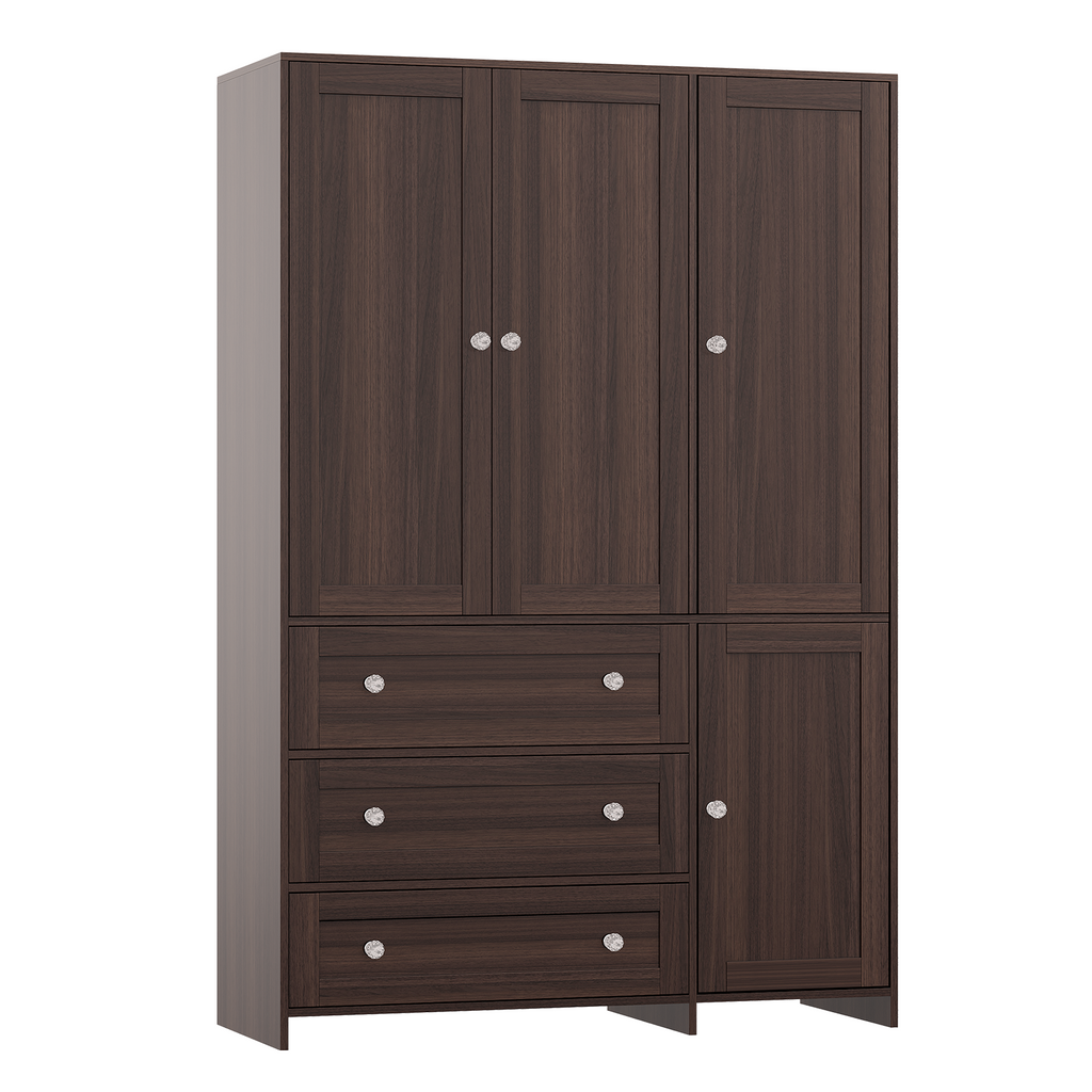 ELARA Mirrored Armoire Wardrobe 47.3" W x 18.9" D x 71" H