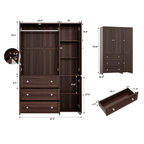 ELARA 47.3" W Mirrored Armoire Wardrobe