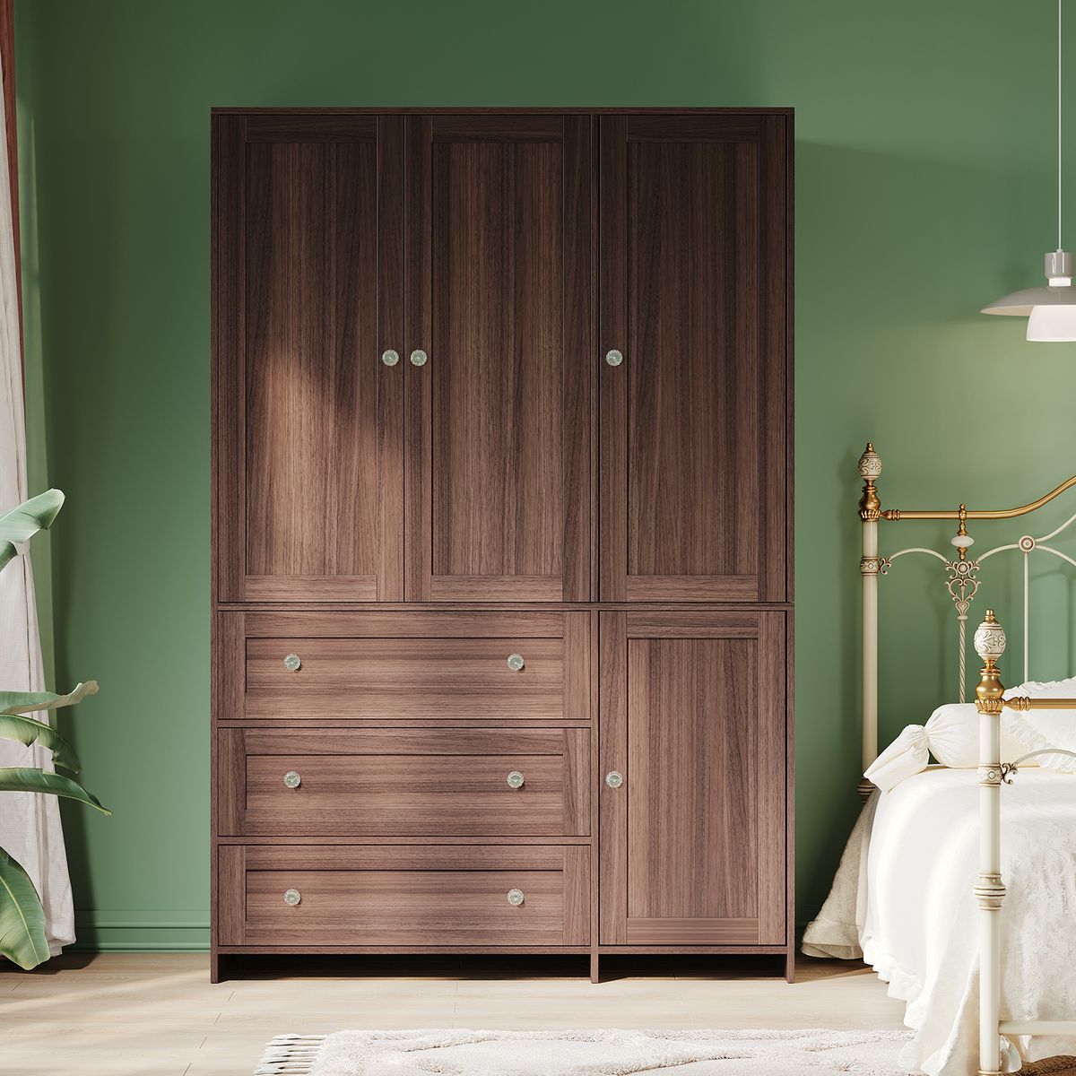 ELARA 47.3" W Mirrored Armoire Wardrobe