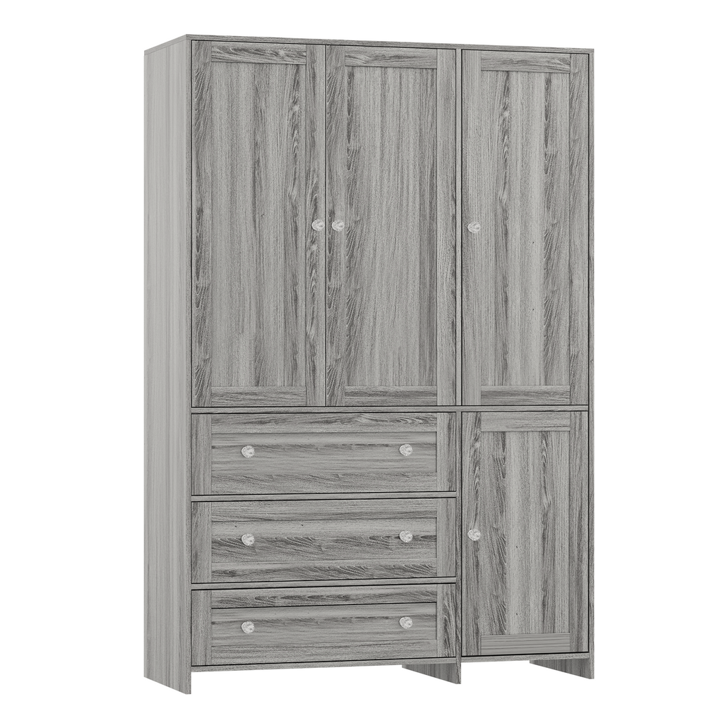 ELARA Mirrored Armoire Wardrobe 47.3" W x 18.9" D x 71" H