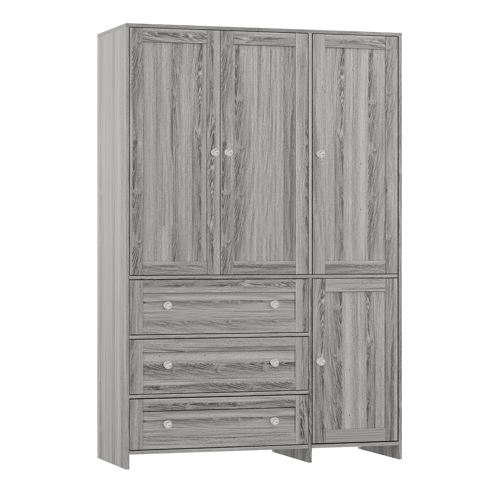 ELARA Mirrored Armoire Wardrobe 47.3" W x 18.9" D x 71" H