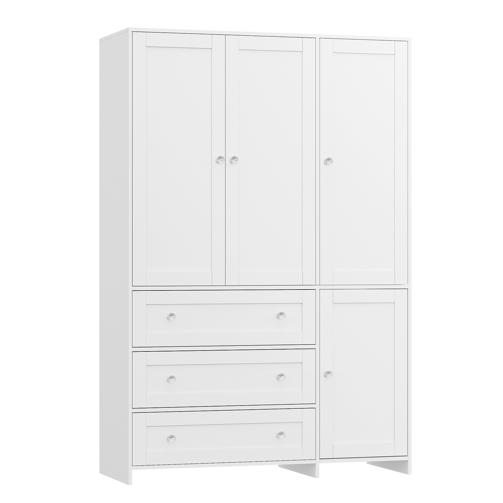ELARA Mirrored Armoire Wardrobe 47.3" W x 18.9" D x 71" H