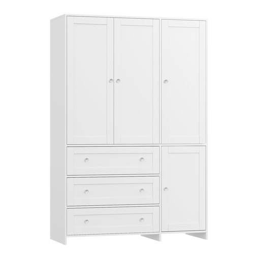 ELARA Mirrored Armoire Wardrobe 47.3" W x 18.9" D x 71" H
